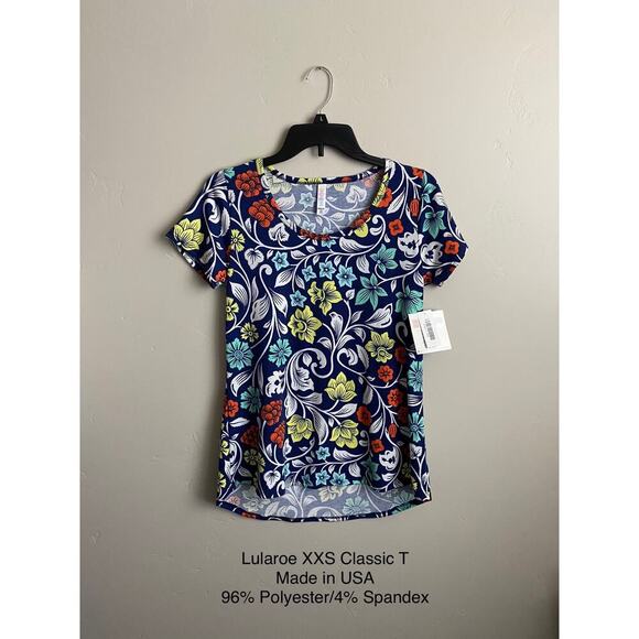 Lularoe XXS Floral Classic T - Picture 1 of 3